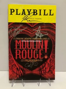 SIGNIERTER Moulin Rouge Broadway Spielzettel Jordan Fisher Solea Pfeiffer Andy Karl + - Bild 1 von 5