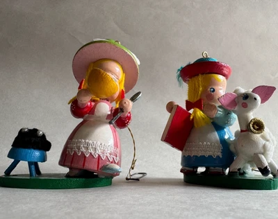 Antigo Kurt Adler Ornaments Little Miss Muffet & Mary Had a Little Lamb 6 - Imagem 1 de 4