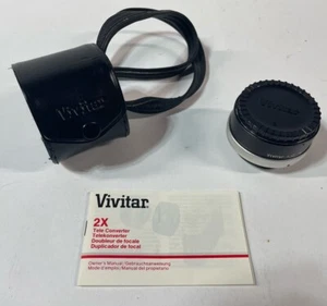 Canon Vivitar MC Tele Converter 2X-4 FL-FD  Made in Japan Original Case/Manual - Picture 1 of 10