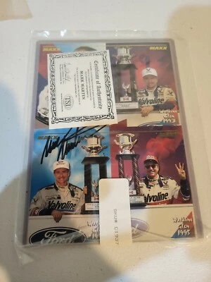 MARK MARTIN 1995 MAXX Jumbo Card Watkins Glen Special Edition Autograph Auto COA - Image 1 of 4