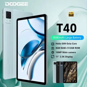 DOOGEE T40 4G Tablet 11" IPS 2.5K Android 14 Helio G99 8580mAh 20GB+512GB 16MP - Picture 1 of 15
