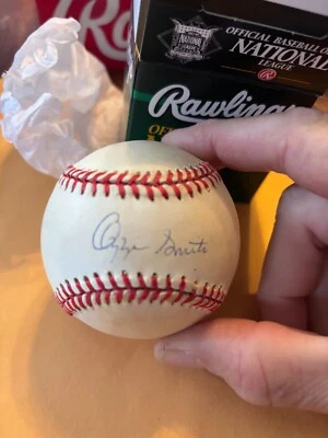 Ozzie Smith St. Louis Cardinals Autographed On Real Baseball - Image 1 of 2