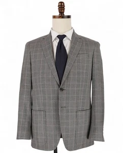 Todd Snyder Mayfair Sport Coat 36S Gray Plaid Red Blue Checks Silk Wool Blazer - Picture 1 of 14