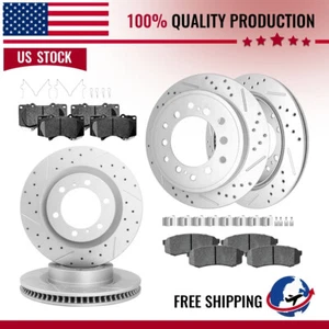 For 2010 - 2023 Lexus GX460 Toyota 4Runner Front Rear Brake Rotors Ceramic Pads - Picture 1 of 10