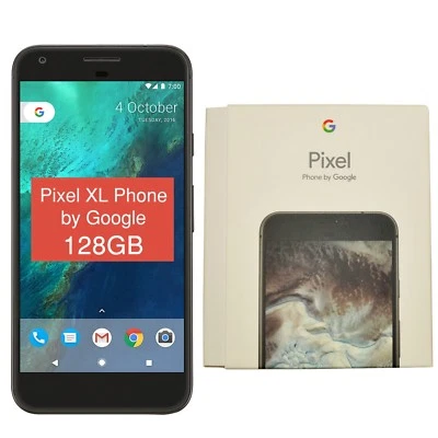 BNIB 5.5" Google Pixel XL 2016 128GB G-2PW2200 Black Factory Unlocked 4G GSM - Image 1 of 4