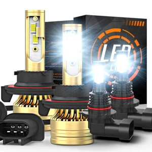 Para For 2004-2014 Ford F-150 Faros LED HI / LO Beams + luces antiniebla Combo - Picture 1 of 19