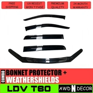 Bonnet Protector, Weathershields Weather Shields suit LDV T60 2017-2021 Guard - Picture 1 of 7