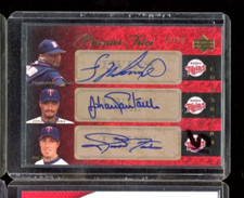 2007 UD PREMIER TRIOS JOHAN SANTANA FRANCISCO LIRIANO JOE NATHAN AUTO 16/20