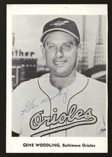 Gene Woodling Autographed 1960's Jay Publishing 5x7 Photo Baltimore Orioles