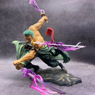 Action Figure One Piece Roronoa Zoro 10cm Statua Da Collezione Anime Manga - Immagine 1 di 2