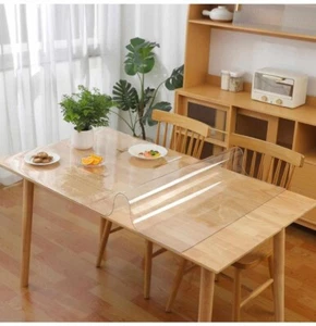2mm Thick 60x120cm Clear transparent Vinyl PVC Tablecloth Table Protector Cover - Picture 1 of 5