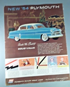 Anuncio original de la revista Plymouth 1954 "Under the Beauty..." - Imagen 1 de 1