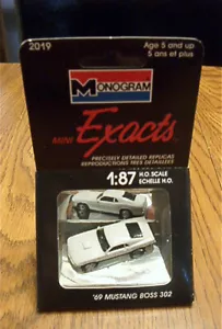 MONOGRAM Mini Exacts - '69 Mustang Boss 302 #2019 HO - Scala 1/87 - Foto 1 di 1
