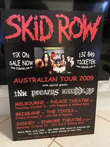 SKID ROW 2009 Australian Tour Poster Blockmounted (NOT A REPRINT, VERY RARE) - Picture 1 of 4