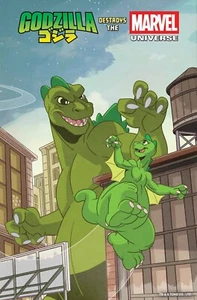 GODZILLA DESTROYS THE MARVEL UNIVERSE #1 ANIMATION MARVEL PRESALE JULY 16TH - Picture 1 of 1