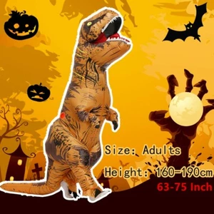 T-Rex Costume Gonfiabile Festa Cosplay Halloween Abiti Blow Up Per Adulti - Foto 1 di 7