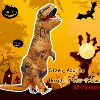 Fantasia inflável T-Rex festa cosplay Halloween explodir roupas para adultos - Imagem 1 de 4