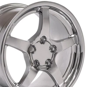17 Inch Chrome 5061 Wheel Fits C4 & C5 Corvette Camaro C5 Style Deep Dish - Picture 1 of 7