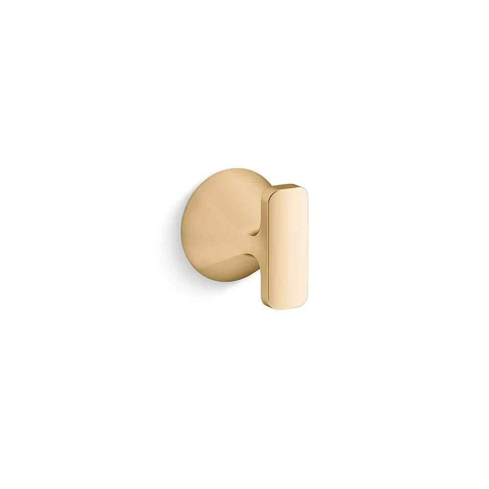 KOHLER Cursiva J-Hook Robe Hook in Vibrant Brushed Modern Brass K-R26690-2MB 332