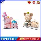 Building Block Toy with Pen Holder Micro Building Kit for Kids(Pink Bear Castle)