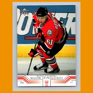 Tarjeta de hockey Maxim Afinogenov #22 2001 Upper Deck Buffalo Sabres NHL CASI NUEVA - Imagen 1 de 3
