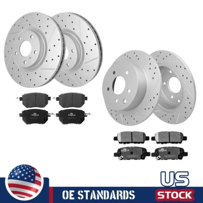 For Nissan Maxima 2005 2006 2007 2008 Front Rear Disc Rotors Ceramic Brake Pads - Image 1 of 4