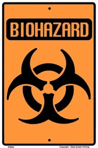 Biohazard Sign NEW 10 x 15 - Picture 1 of 1