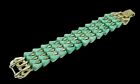 Vintage 1950’s Signed Coro Green Lucite Acrylic Wide Bracelet By CORO 7” Long