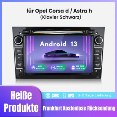 Android 14 Carplay Für Opel Astra H Corsa C D Vectra Autoradio GPS CD DVD 4+64G - Bild 1 von 4