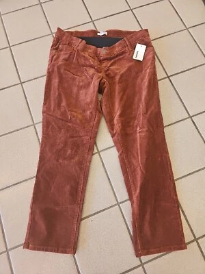 Nuevo con etiquetas Pantalones informales de pana Sonoma talla 8 maternidad pierna recta tobillo marrón óxido Foto 1 de 4