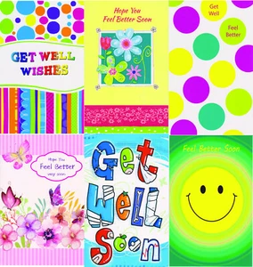 Harnel Brand General Get Well Cards Assorted - Pack of 30 - Picture 1 of 4