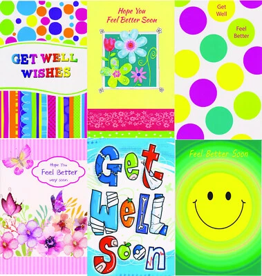 Harnel Brand General Get Well Cards Assorted - Pack of 30 - Image 1 of 4