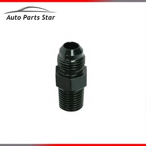 Adaptador recto 6 AN a 1/4 NPT montaje negro ¡ALTA CALIDAD! - Imagen 1 de 5