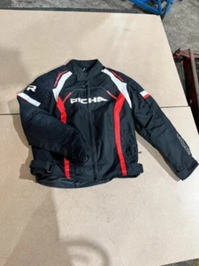 RICHA FALCON 2 BLACK RED WATERPROOF THERMAL SHORT SPORTS BIKE MOTORCYCLE JACKET - Picture 1 of 21