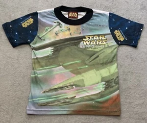 Vintage Star Wars Episode 1 T-Shirt Size Youth Sm (6-7) Multicolor Racer - Picture 1 of 13