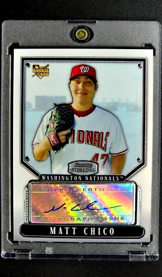 2007 Bowman Sterling #BS-MC Matt Chico Autograph Rookie Card Auto RC Nationals - Image 1 of 4
