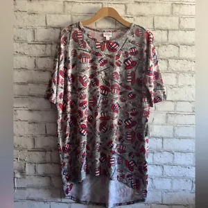 Manica corta oversize LuLaRoe Irma Americana luglio taglia small patriottica nuova con etichetta - Foto 1 di 8