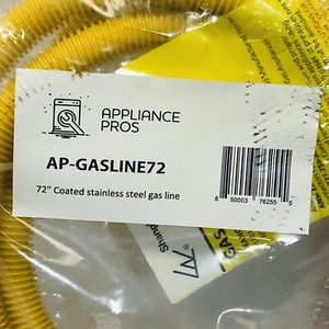 "APPLIANCE PROS #AP-GASLINE72 RECUBIERTO ACERO INOXIDABLE LÍNEA DE GAS 72" - Imagen 1 de 7