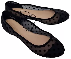 Scarpe basse slip on da donna NUOVE LOOK Keesha nere a pois prezzo di riserva £17,99 - Foto 1 di 7