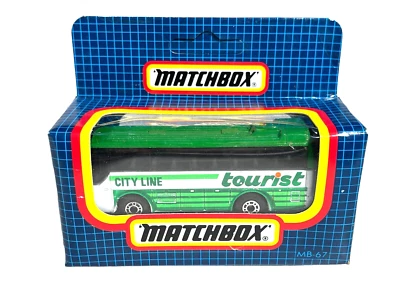 MB67 Matchbox Green City Line Tourist Bus Ikarus Coach~ Sealed 1987 Die Cast - Image 1 of 4