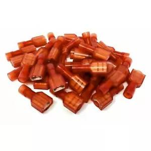 Metra Install Bay RED 22-18AWG Female Insulated Nylon Speaker Connector 100pcs - Picture 1 of 2
