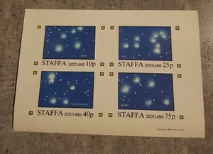 STAFFA SCOTLAND-CONSTELLATION-VIRGO-LEO MINIATURE SHEET MNH - Picture 1 of 1
