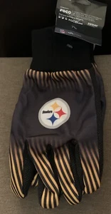 Pittsburgh Steelers NFL Full Color 2 Tone Sport Utility Gloves - Picture 1 of 2