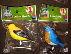 Motion Activated Singing Birds w/Clip Blue Bird 2015 Unused in Package See Note