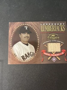 2001 Donruss Classics Legendary Lumberjacks RAFAEL PALMEIRO Game Used Bat Relic - Picture 1 of 3
