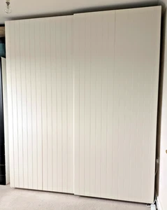 ikea pax wardrobe 200x66x238 cm white sliding doors - used, good condition - Picture 1 of 9