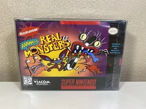 Nickelodeon AAAHH Real Monsters SNES WITH CIB NO MANUAL NEAR MINT VINTAGE 1991 - Picture 1 of 10