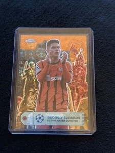2024-25 Topps Chrome UEFA Georgiy Sudakov Orange Prism Refractor #119 22/25 - Bild 1 von 1