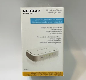NETGEAR GS605NA 5 Port Gigabit Ethernet Unmanaged Switch - Picture 1 of 5