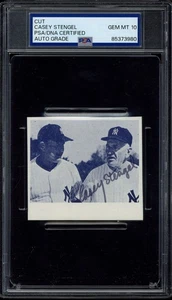 Casey Stengel Cut Signed Auto PSA/DNA Slab Yankees PSA 10 Gem Mint ID:465731 - Picture 1 of 2